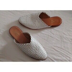 Seychelles Places to Go Wendy Woven Mules White Size 7.5 Slide Ons Boho